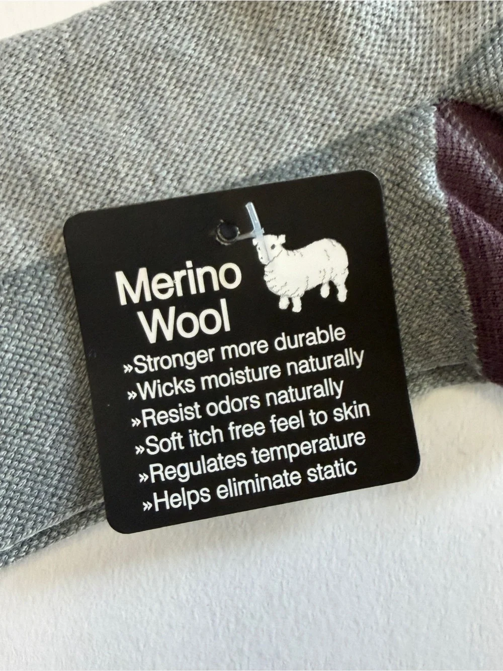 Merino Wool Socks 2 Pair Lg IRREGULAR NWT Made USA, Men LG
